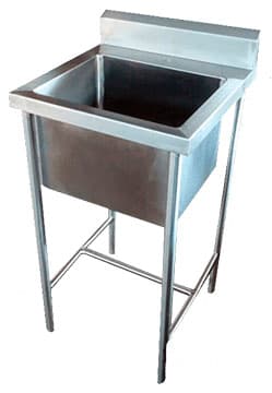 Tina de acero inoxidable con 4 patas